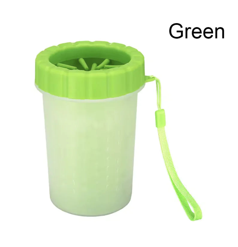Portable Dog Paw Cleaning Cup – Soft Silicone Bristle Paw Washer
