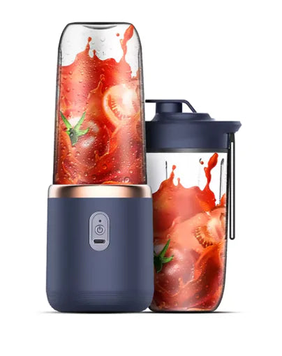 Portable USB Rechargeable Blender – 6-Blade Mini Smoothie & Juice Cup (400mL)
